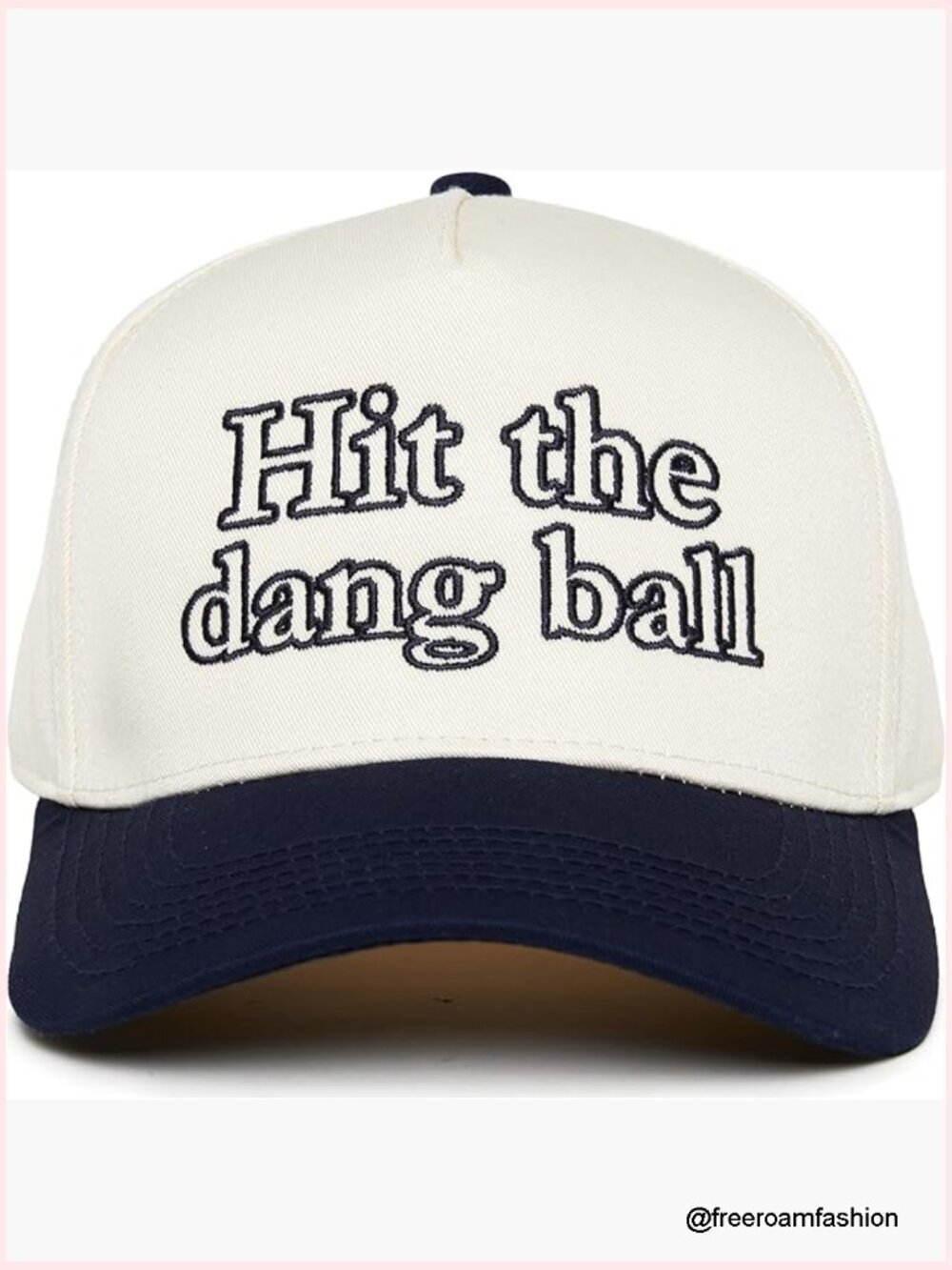 Adjustable Snapback Hat - Structured Fit, Curved Brim, Retro Two-Tone Cap